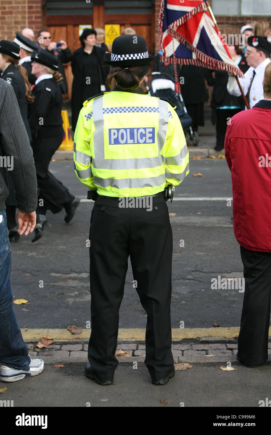 Leicestershire Polizei Officer bei einer Parade Gedenktag Stockfoto
