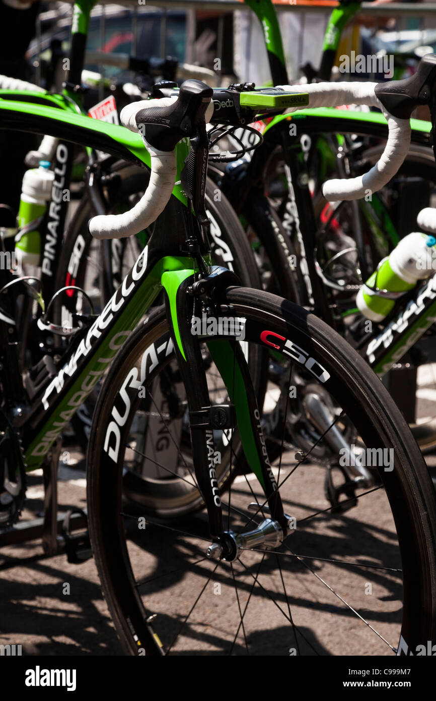 Sky Professional Cycling Team-Bikes während der Tour de France 2011, Saint-Flour, Frankreich Stockfoto