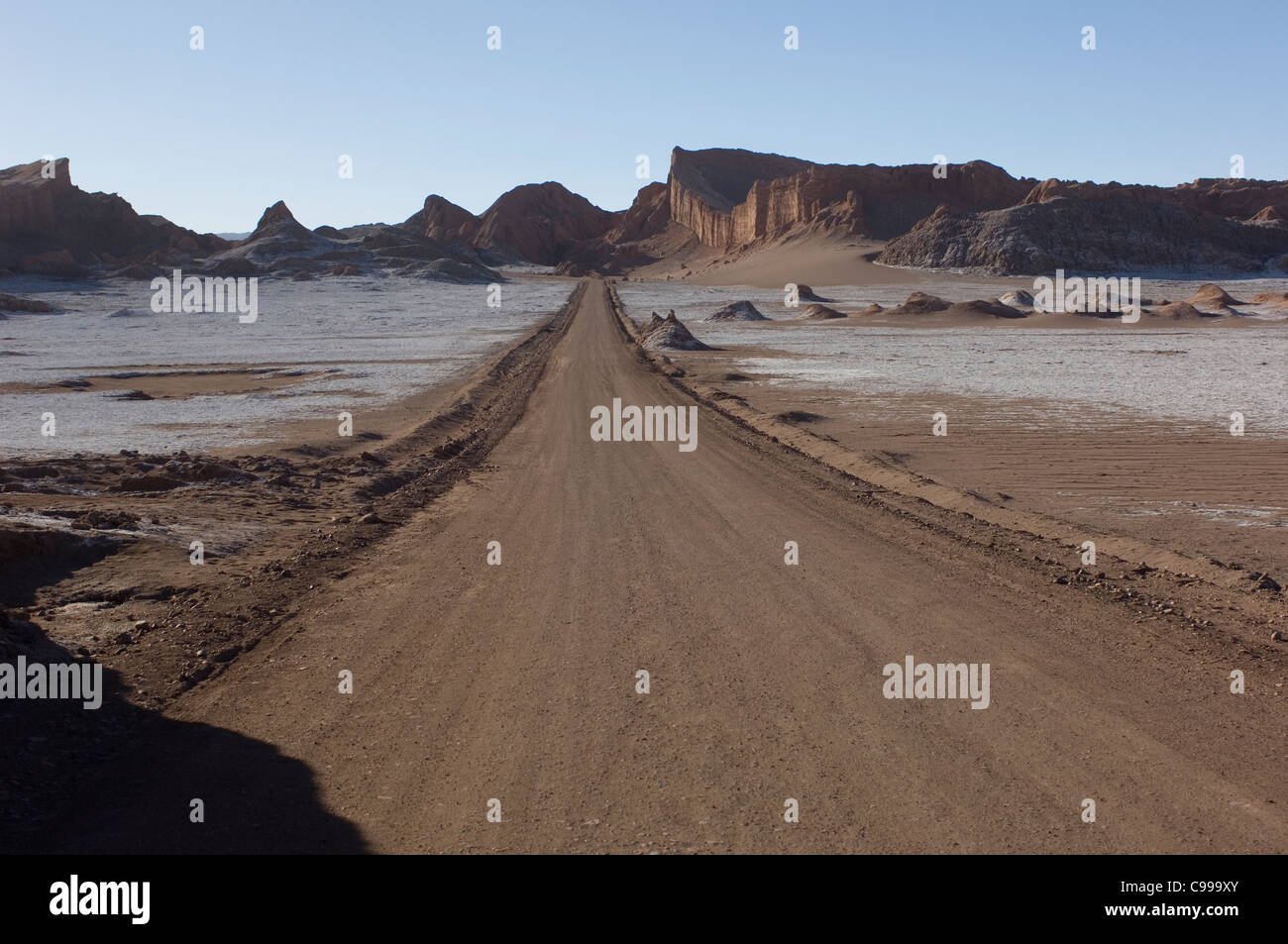 Das herausragendste Merkmal des Nordens von Chile, feindselig und ariden nördlichen Teil des Landes, ist die Atacama-Wüste. Stockfoto