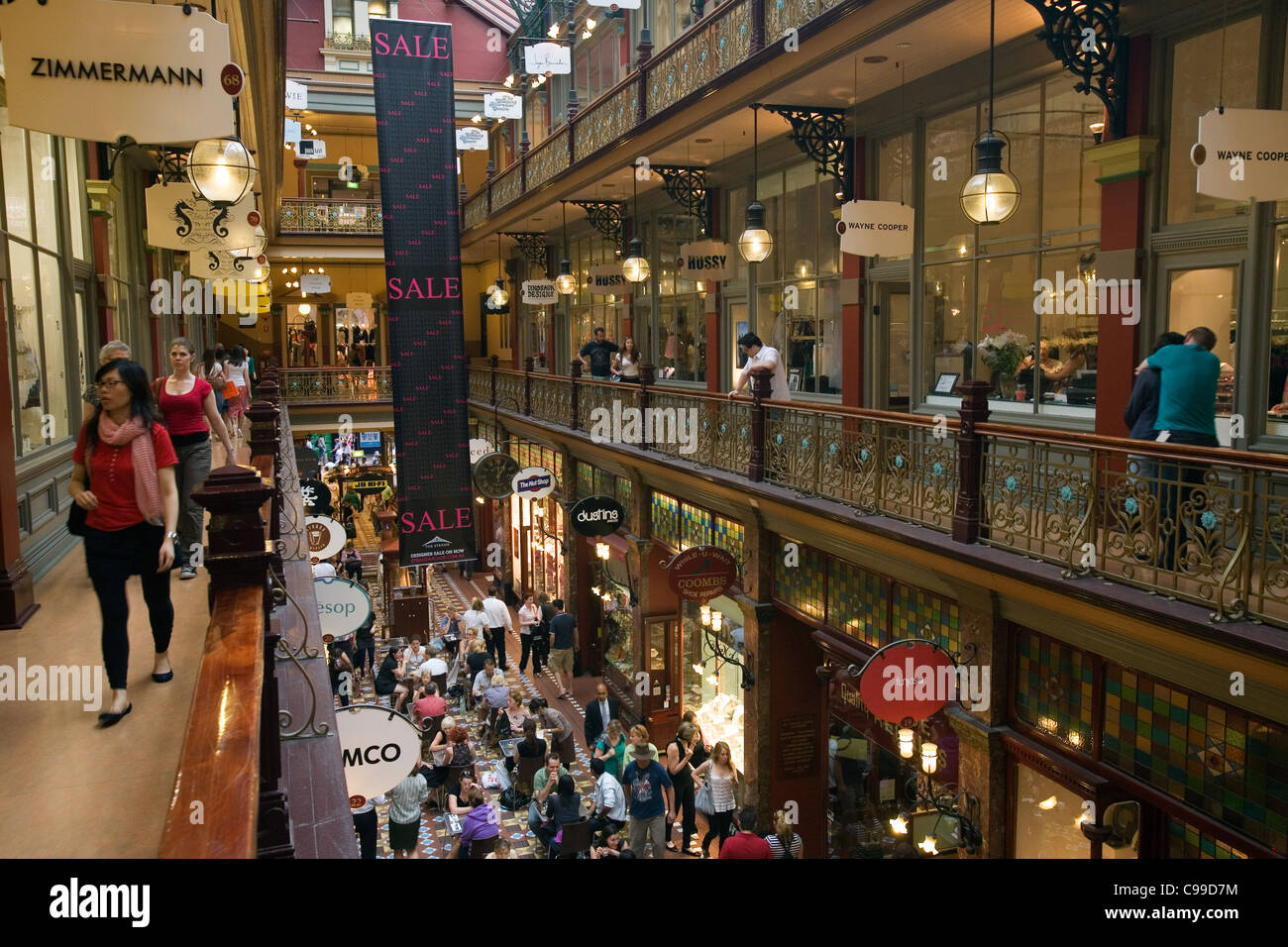 Die Strand Arcade - Sydneys historischen Einkaufszentrum. Sydney, New South Wales, Australien Stockfoto
