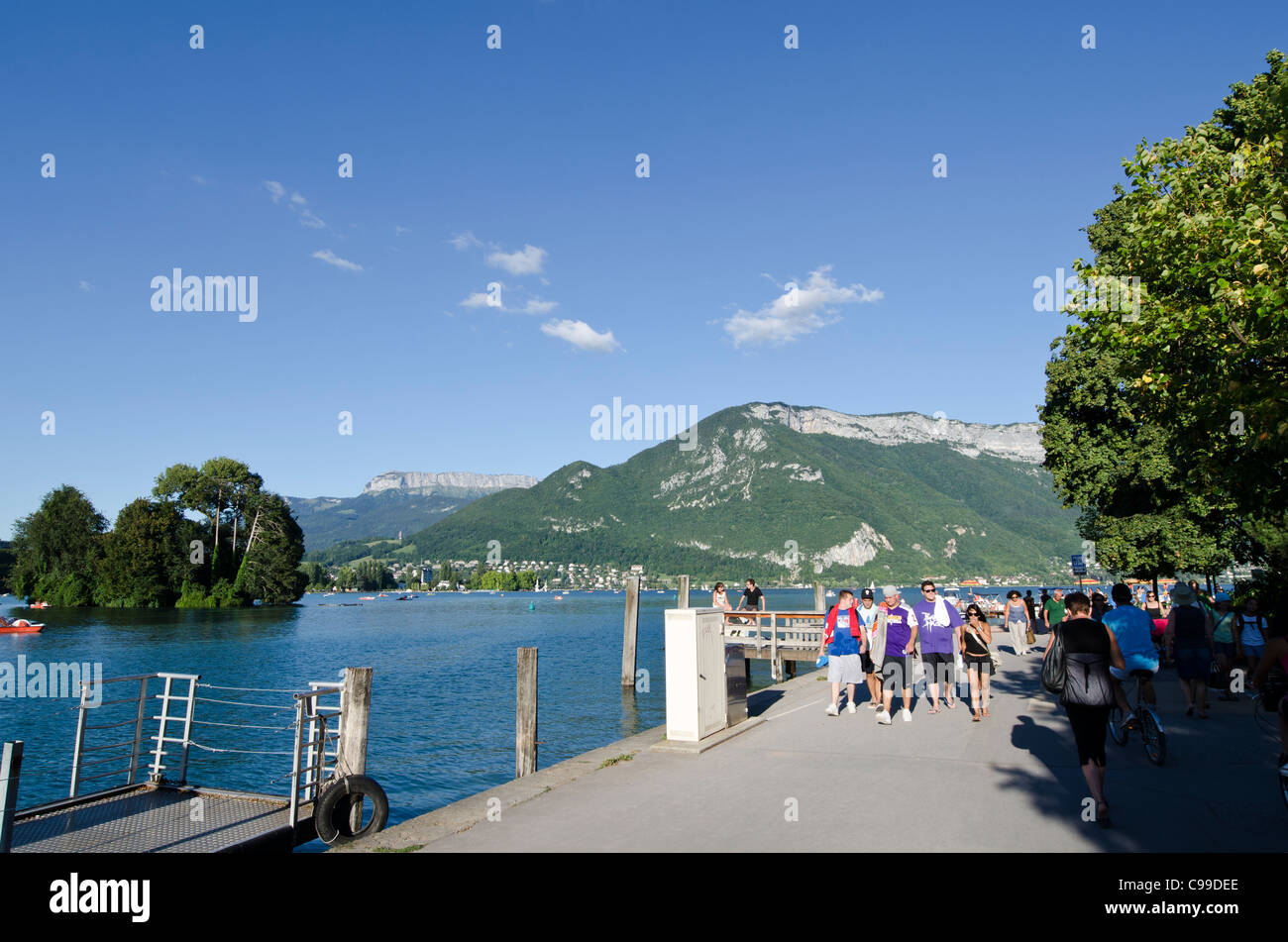 Annecy Kai Lac d ' Annecy Haute Savoie Süd Ost Frankreich Stockfoto