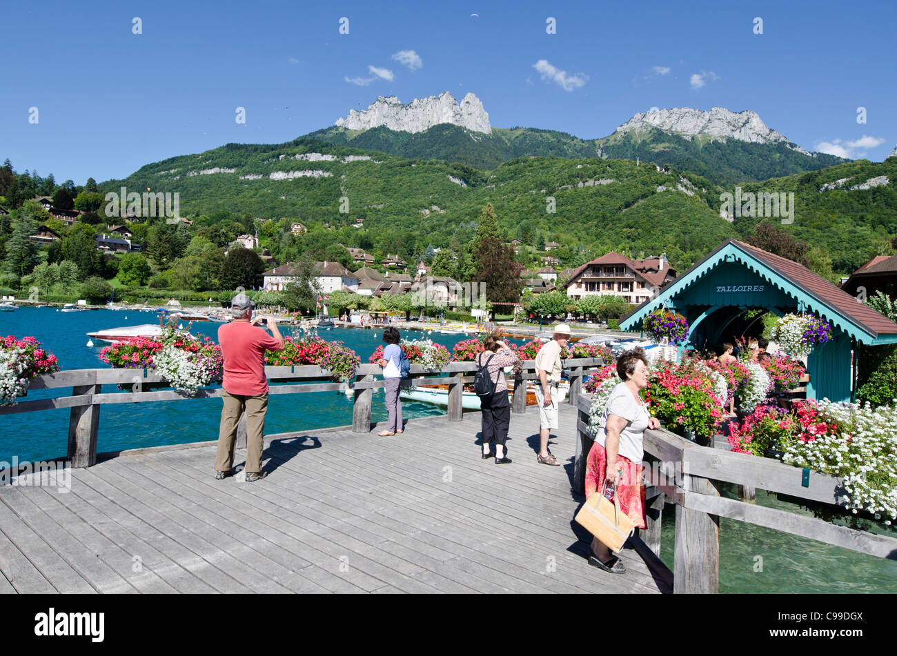 Talloires Haute Savoie Süd-Ost-Frankreich Stockfoto