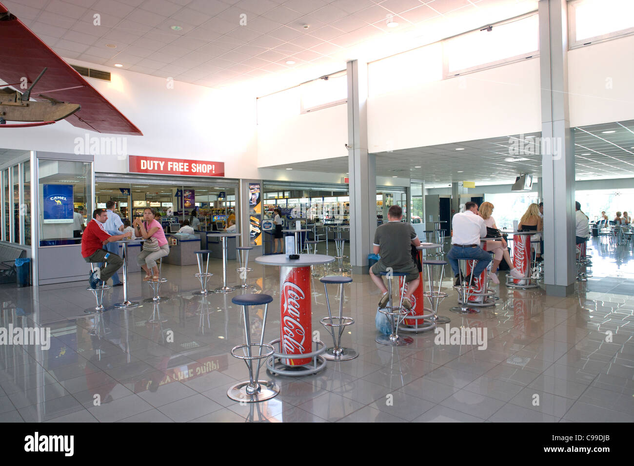 Flughafen Dubrovnik: Abflugbereich Stockfoto