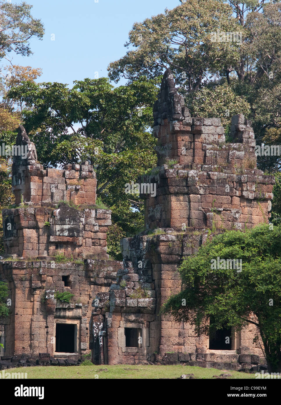 Tempel-Türme im Norden Kleang, Angkor Thom in der Nähe von Angkor Wat in Siem Reap, Kambodscha Stockfoto