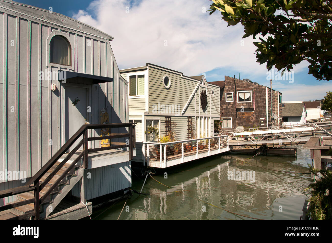 Die Sausalito Hausboot Gemeinde San Francisco Bay California Vereinigte Staaten von Amerika Stockfoto