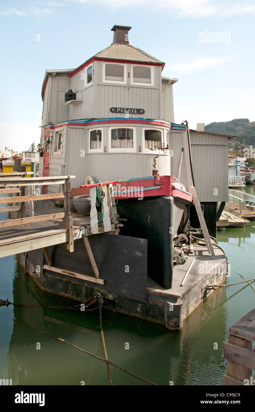 Die Sausalito Hausboot Gemeinde San Francisco Bay California Vereinigte Staaten von Amerika Stockfoto