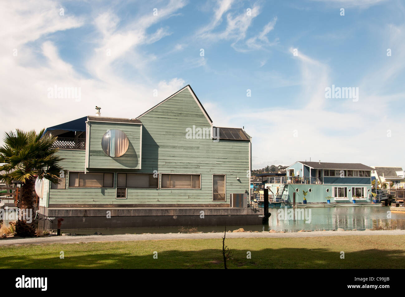 Die Sausalito Hausboot Gemeinde San Francisco Bay California Vereinigte Staaten von Amerika Stockfoto