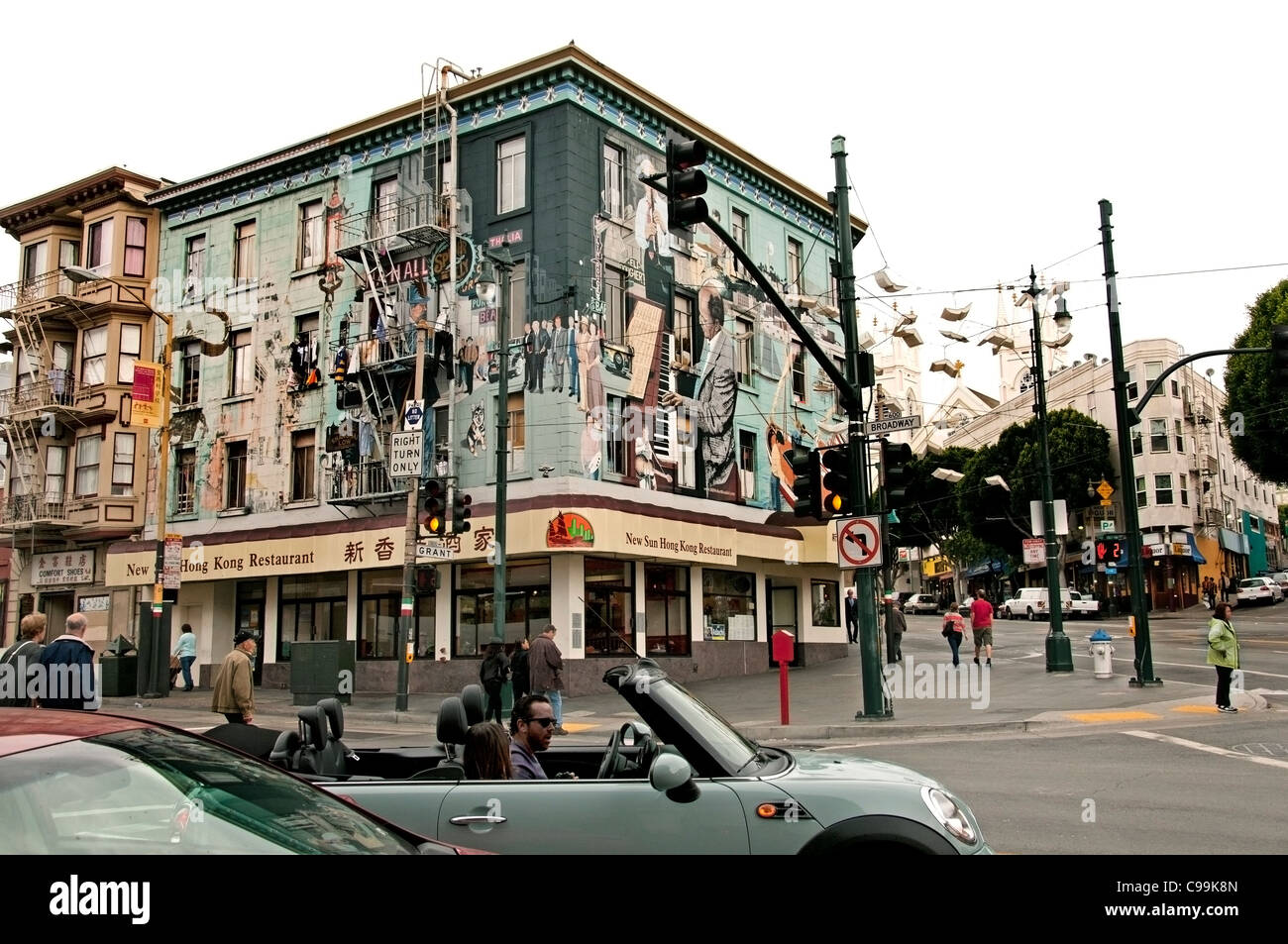 North Beach Little Italy San Francisco Musik Jazz chinesische Restaurant Chinatown San Francisco Kalifornien Vereinigte Staaten von Amerika Stockfoto