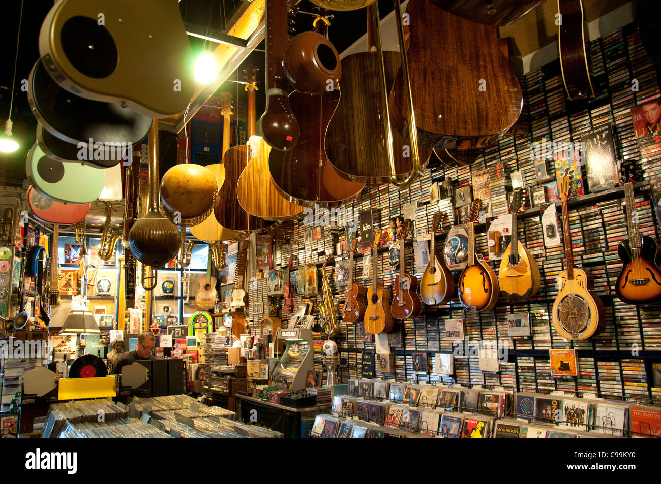 101 Musik speichern Shop LP CD DVD Second-Hand Plattenladen speichern North Beach in der Nähe von Little Italien San Francisco Kalifornien Stockfoto