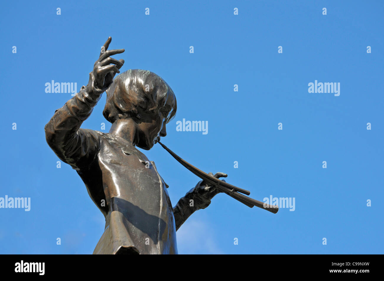 Die Statue von Peter Pan in den Kensington Gardens, London. Stockfoto