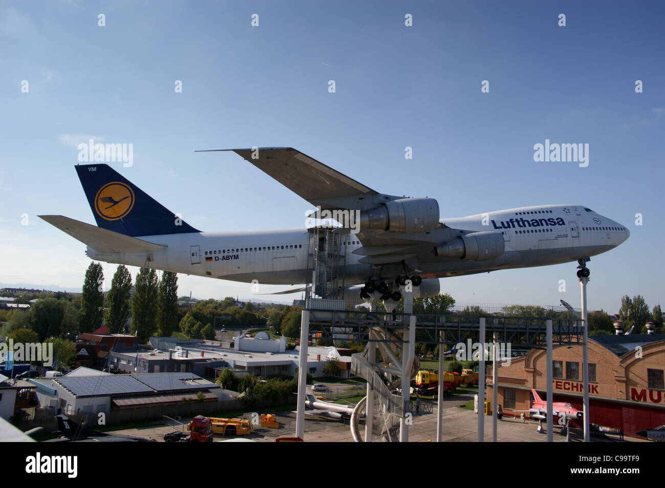 Lufthansa Boeing 747-Verkehrsflugzeug "Schleswig-Holstein" auf der Technik Air Museum, Speyer, Rheinland-Pfalz, Deutschland Stockfoto