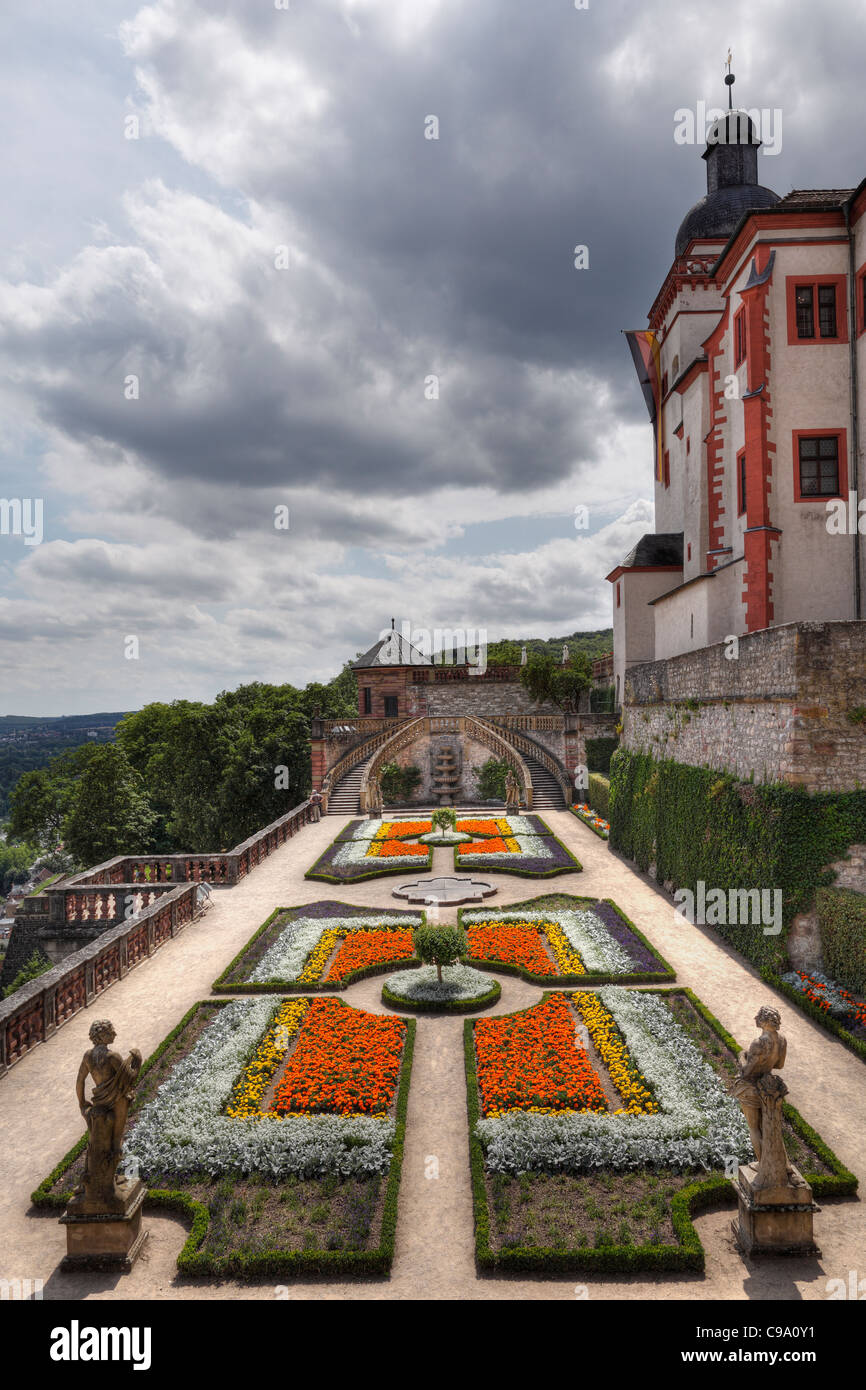 Deutschland, Bayern, Würzburg, Blick auf die Festung marienberg Stockfoto