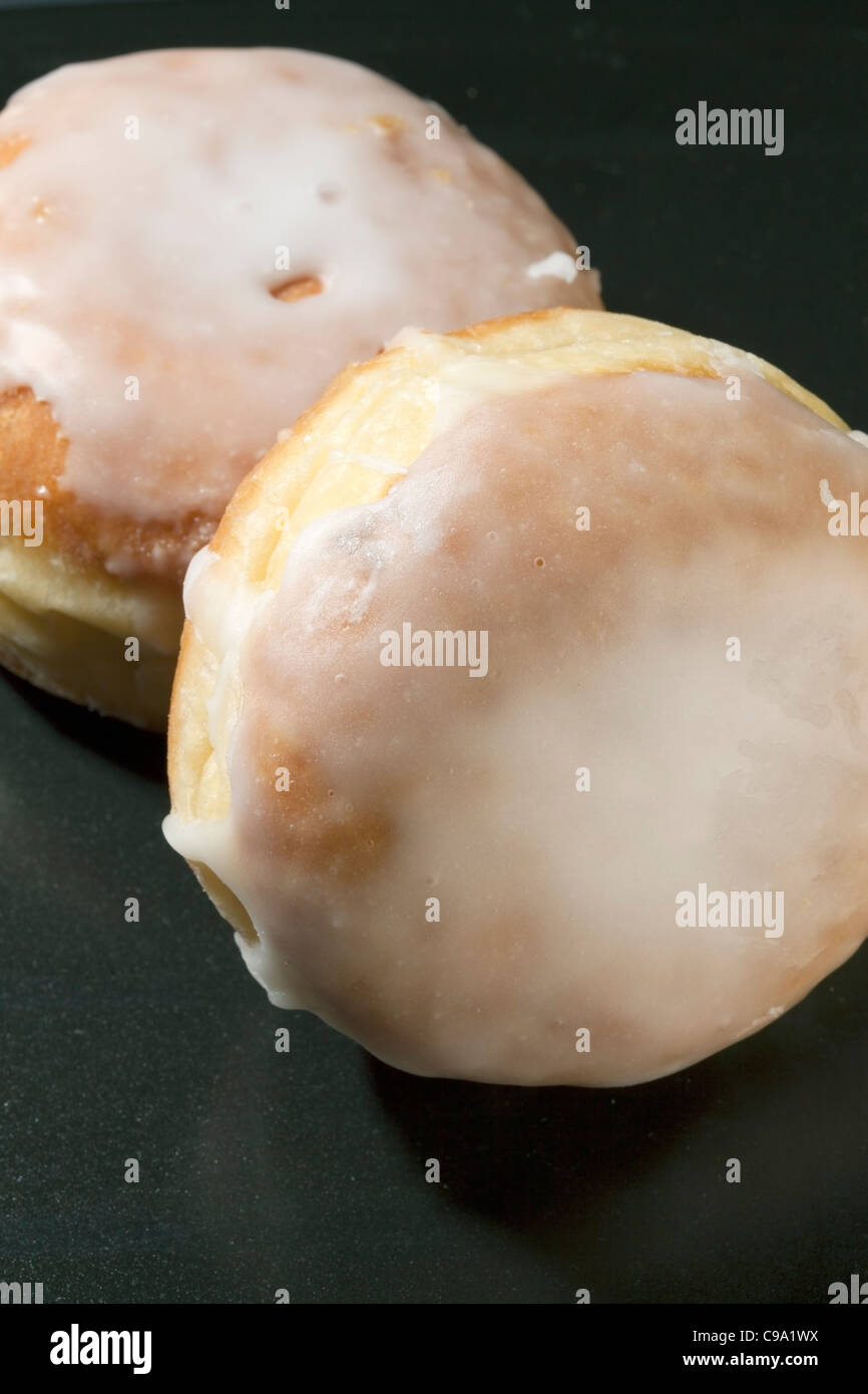 Jam Donuts / Eistee Brötchen Stockfoto