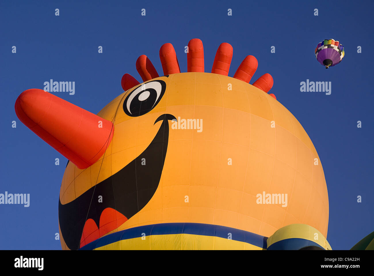 USA, New Mexico, Albuquerque, jährliche Ballon Fiesta, bunten Heißluftballons. Stockfoto