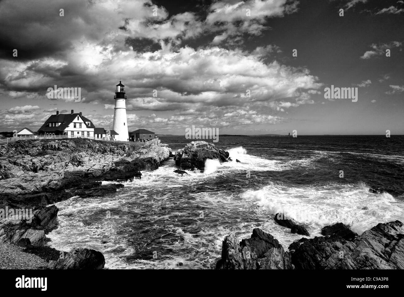 Portland Head Lighthouse, Maine. Stockfoto