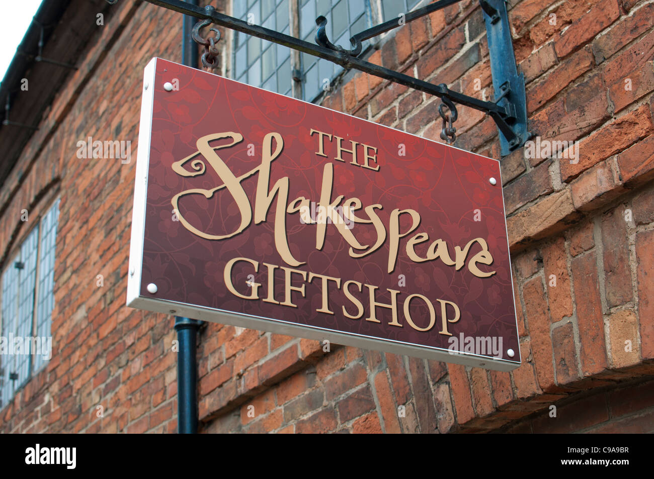 Die Shakespeare-Souvenirladen Zeichen, London, England, UK Stockfoto