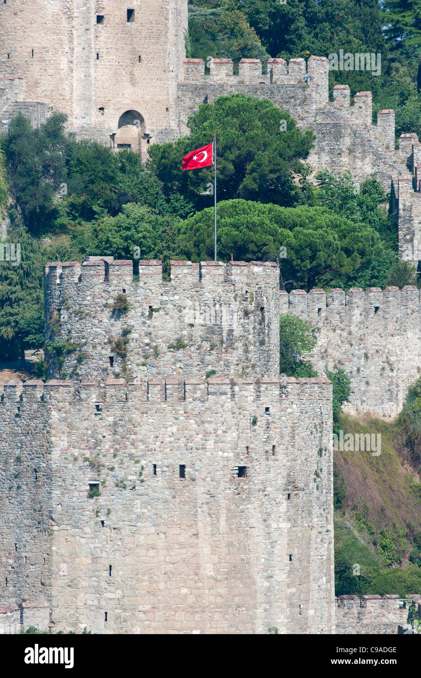Rumeli Festung am Bosporus, Istanbul-Türkei. 2011. Stockfoto