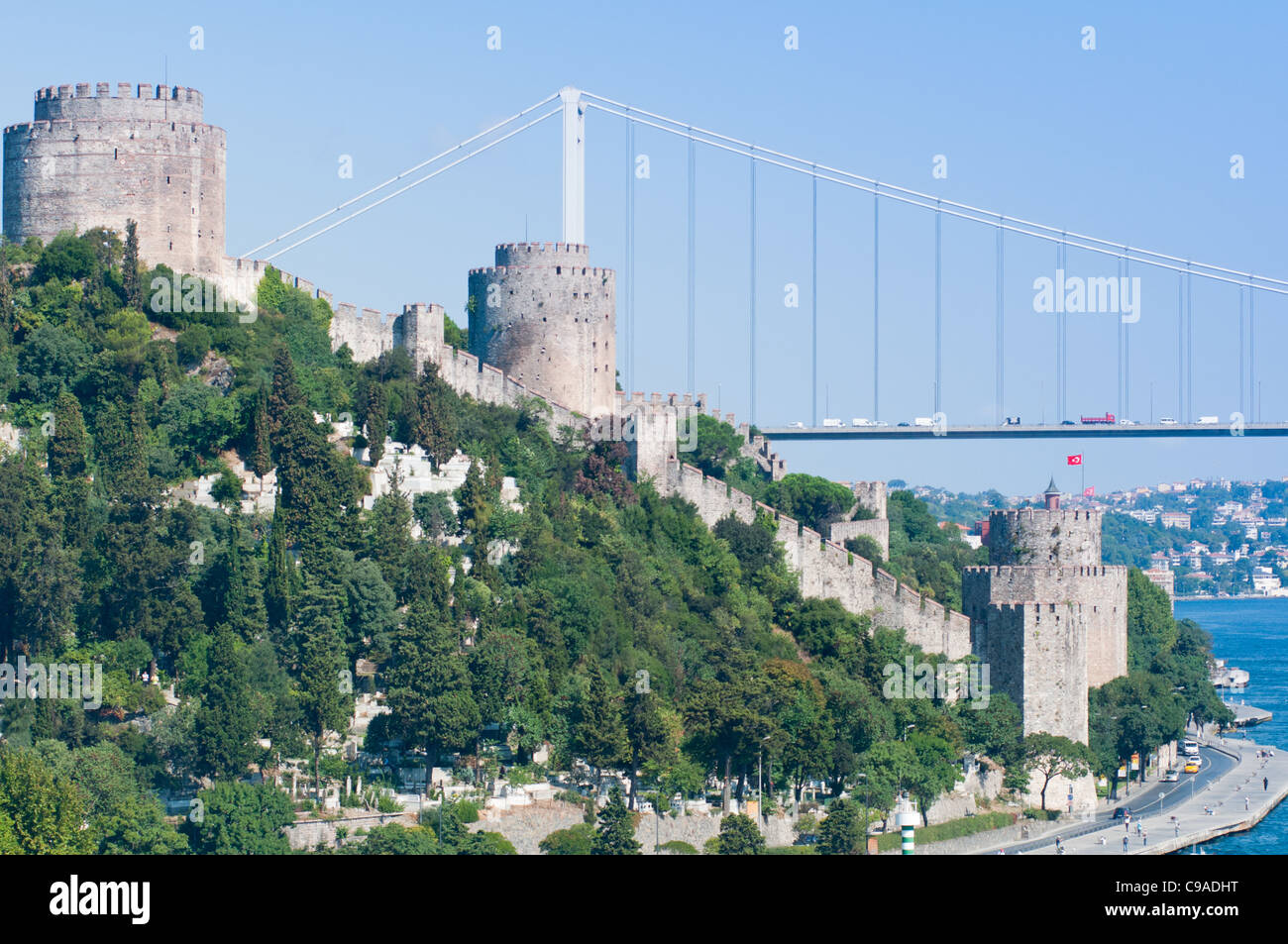 Rumeli Festung am Bosporus, Istanbul-Türkei. 2011. Stockfoto