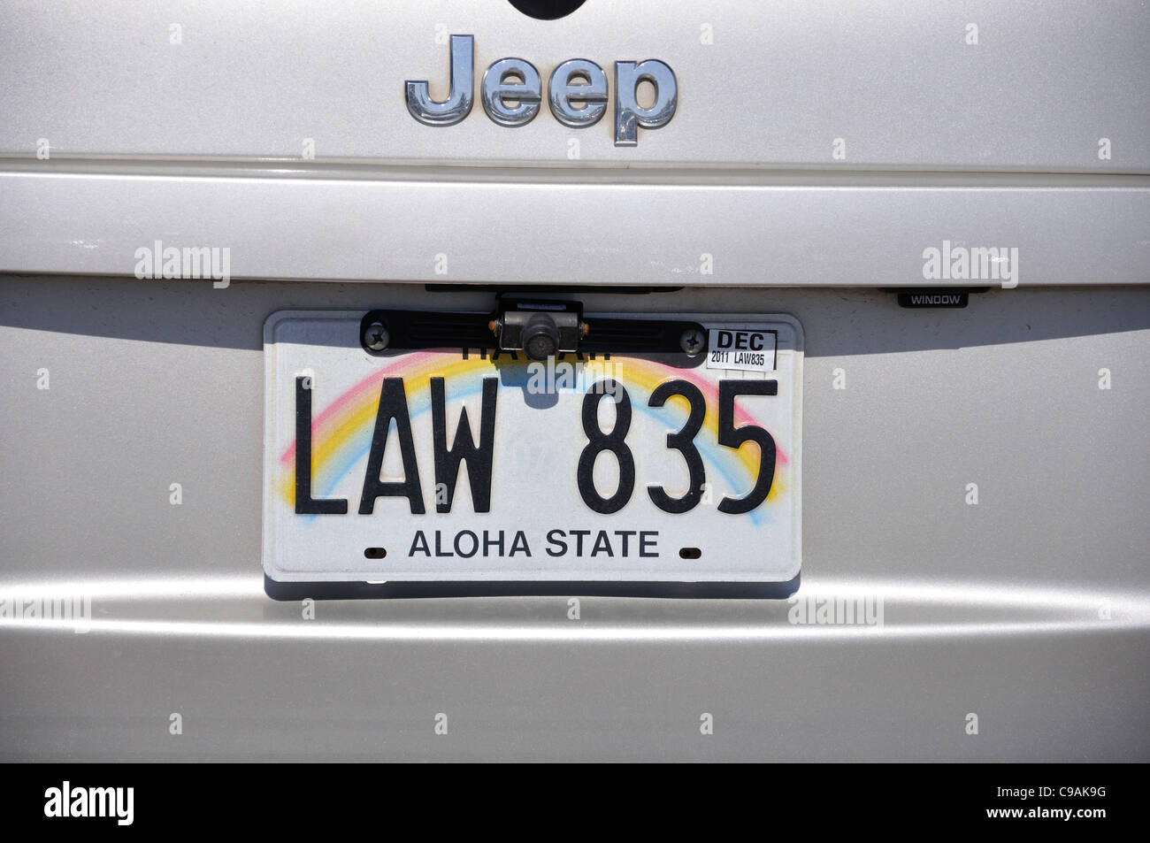 Hawaii Zustand Kfz-Kennzeichen Stockfoto