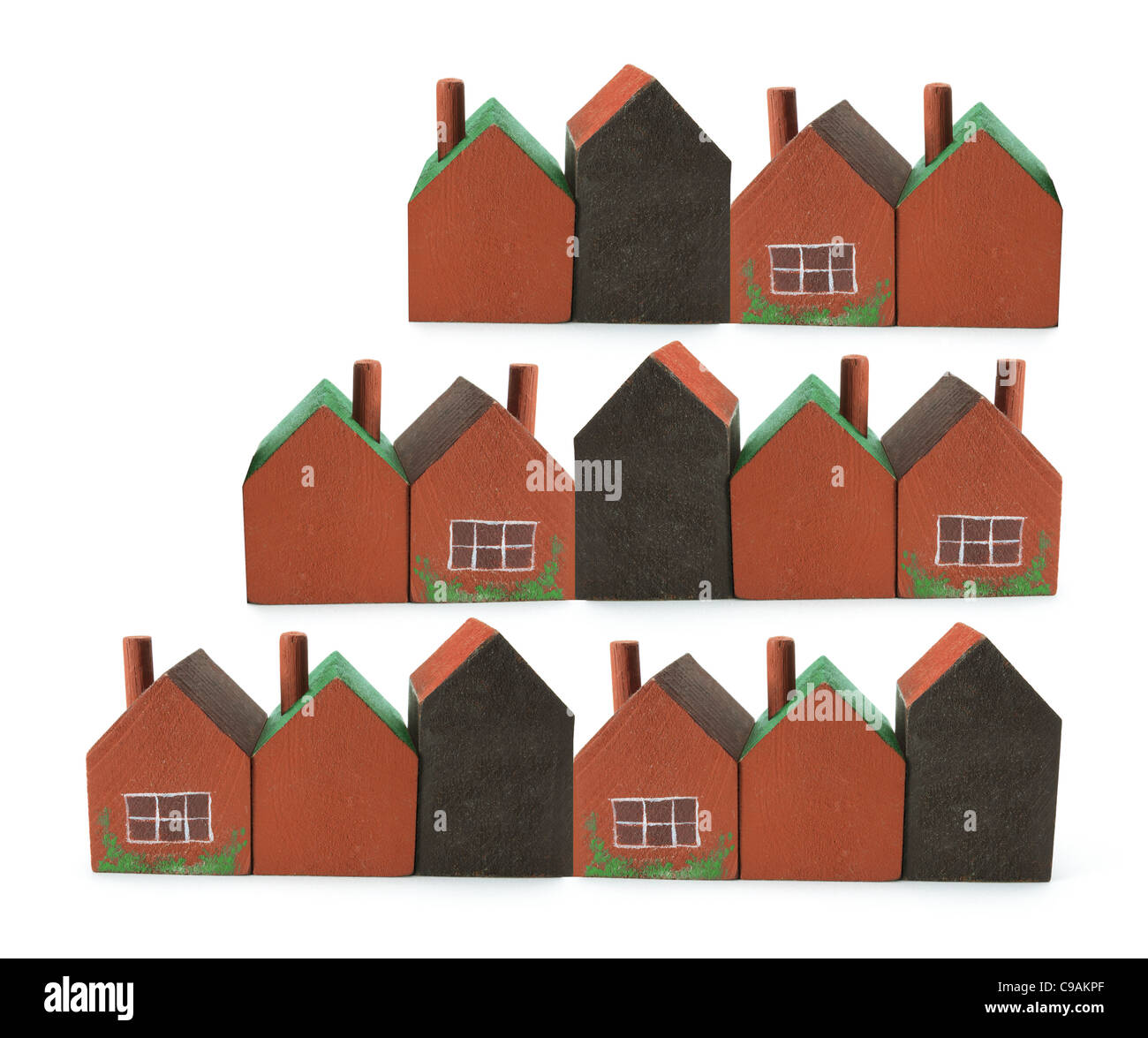 Miniatur-Häuser Stockfoto