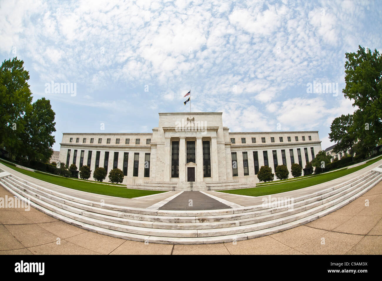 Front gegen us-Bundesrecht reserve building, Washington d.c. Stockfoto