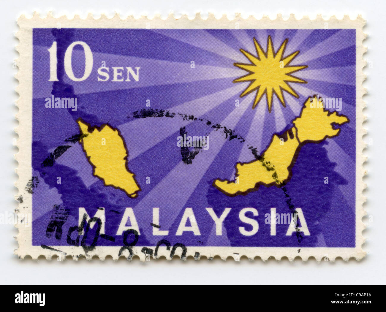 Malaysia stamp stamp collection -Fotos und -Bildmaterial in hoher