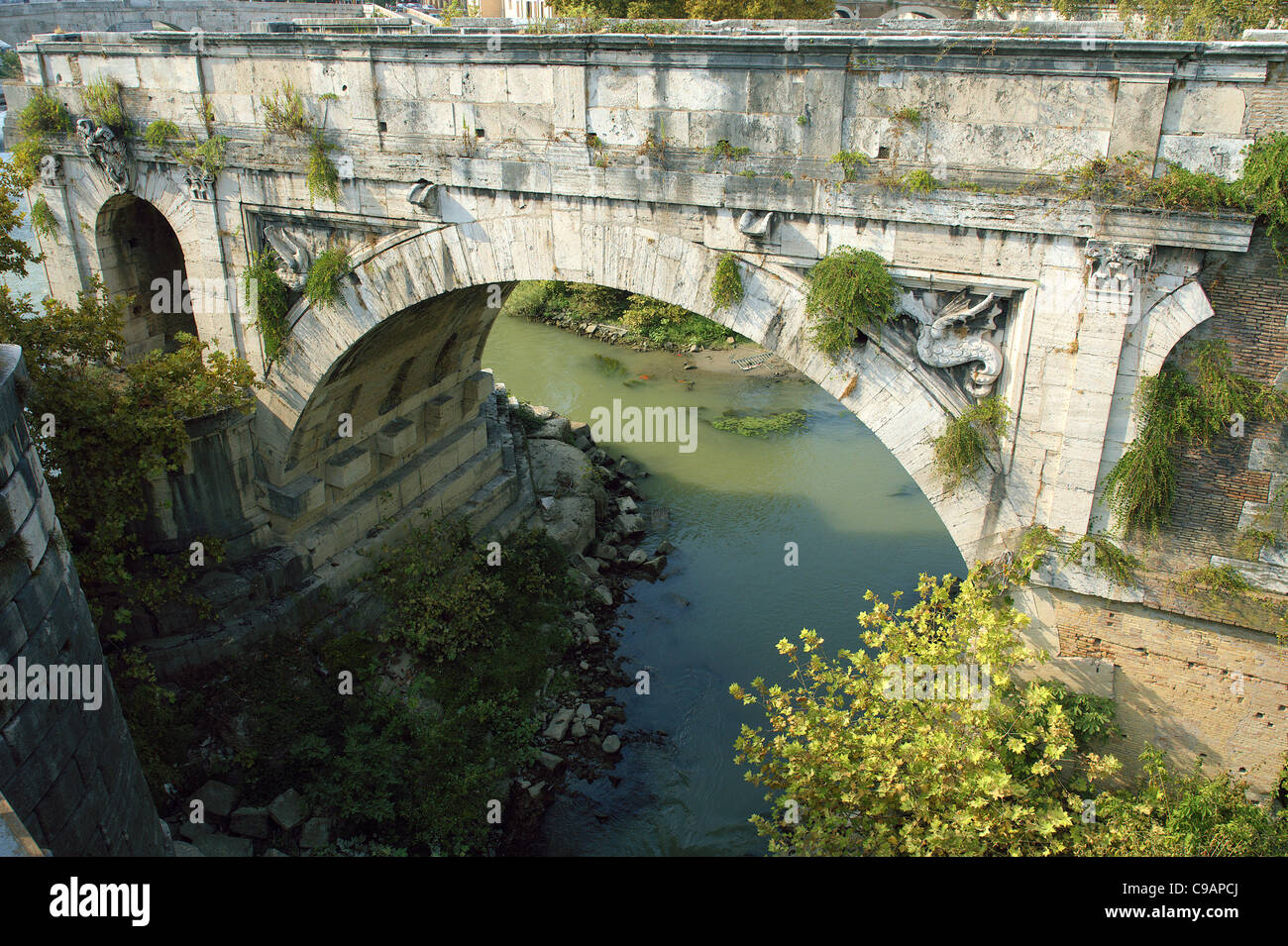 Ponte Rotto und des Flusses Tiber Rom Italien Stockfoto