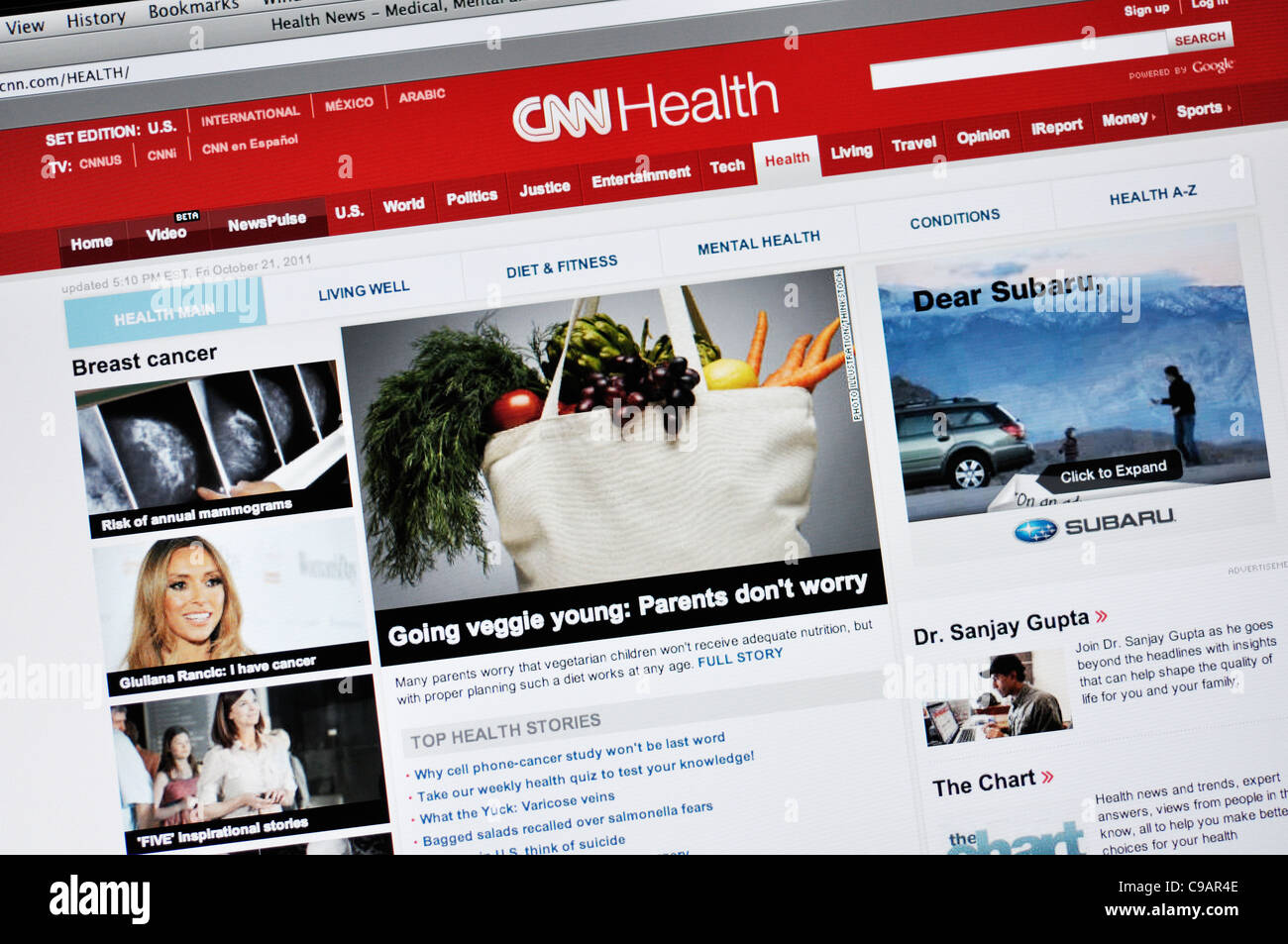 CNN-News-website Stockfoto