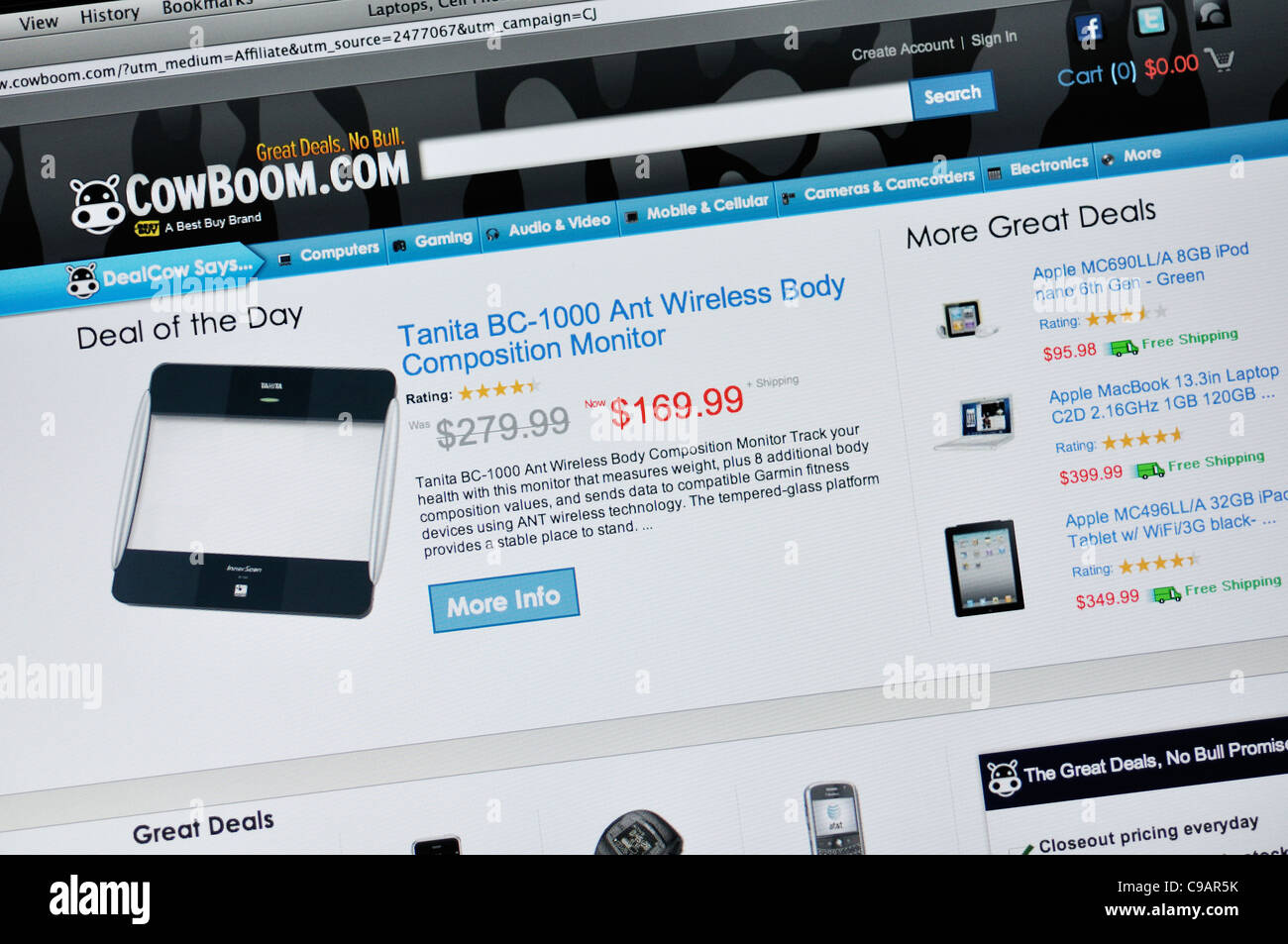 Cowboom günstige shopping-website Stockfoto