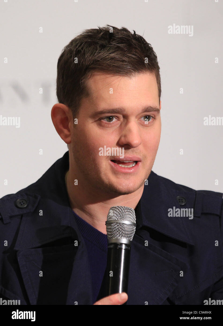 Mehrfach mit Platin ausgezeichneten kanadischen Sänger Michael Bublé in Dublin, Irland Stockfoto