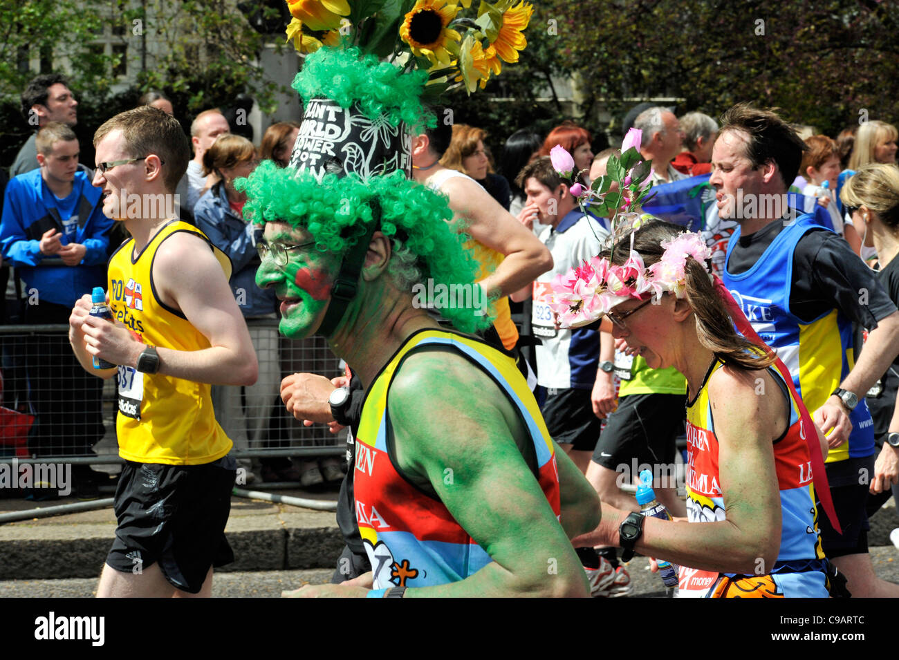 Fancy Dress beim London-Marathon-Läufer Stockfoto