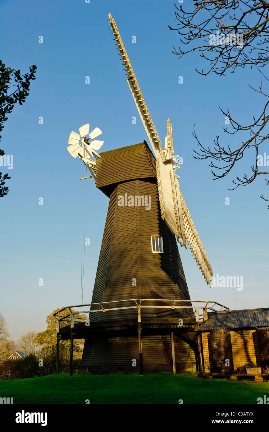 Stelling Minnis Windmühle Canterbury Kent UK Stockfoto