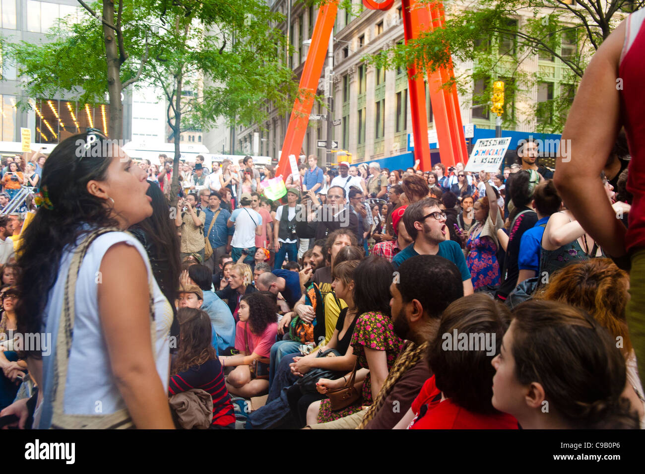 Occupy Wall Street, Zuccotti Park, New York, NY Stockfoto