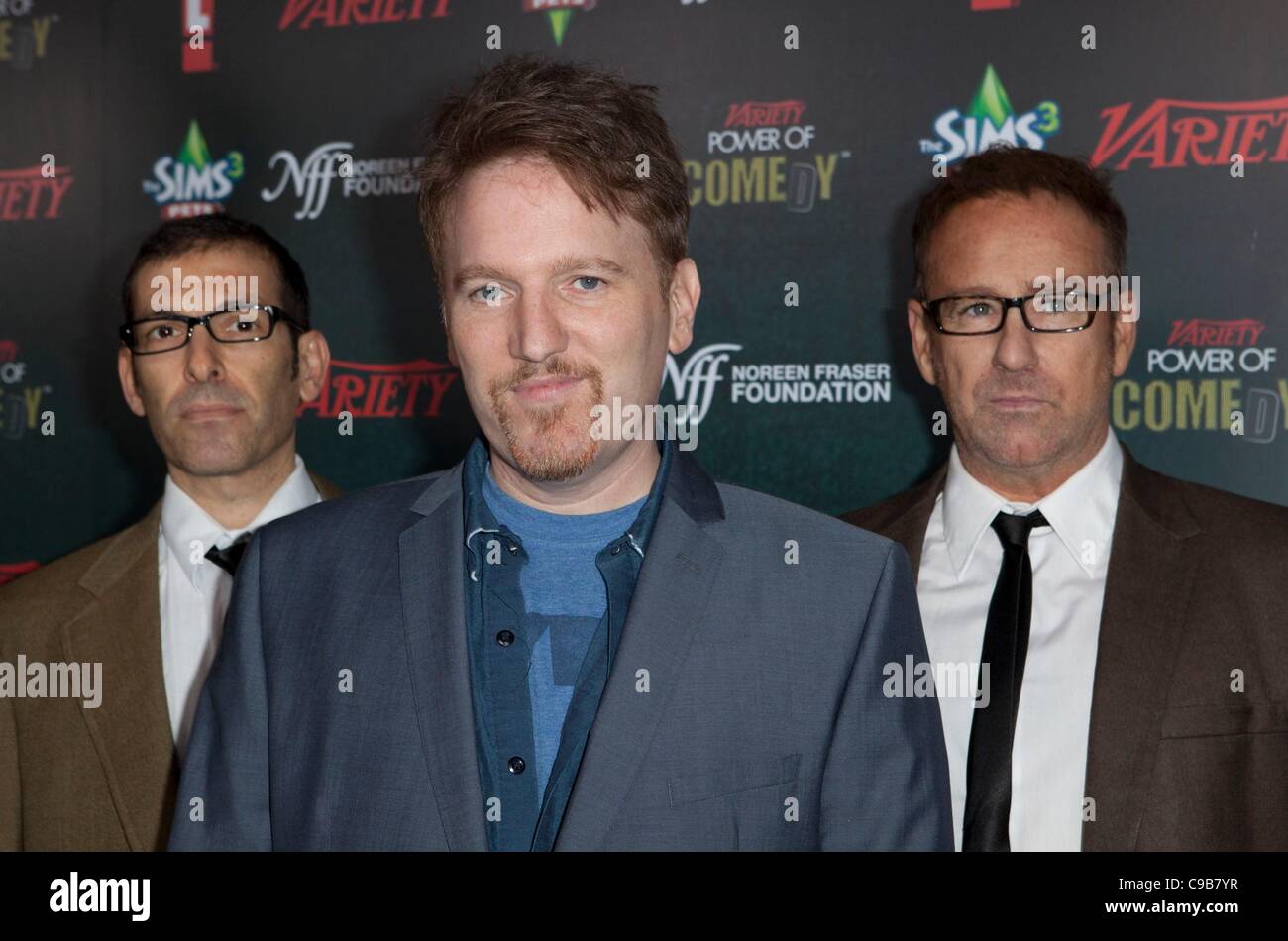 Die Dan Band im Ankunftsbereich für Variety 2. jährlichen Power of Comedy Event, Hollywood Palladium, Los Angeles, CA 19. November 2011. Foto von: Emiley Schweich/Everett Collection Stockfoto