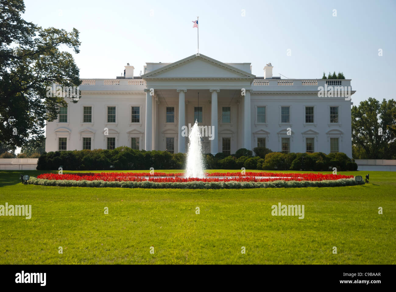 Das weiße Haus in Washington D.C., das Nordtor Stockfoto