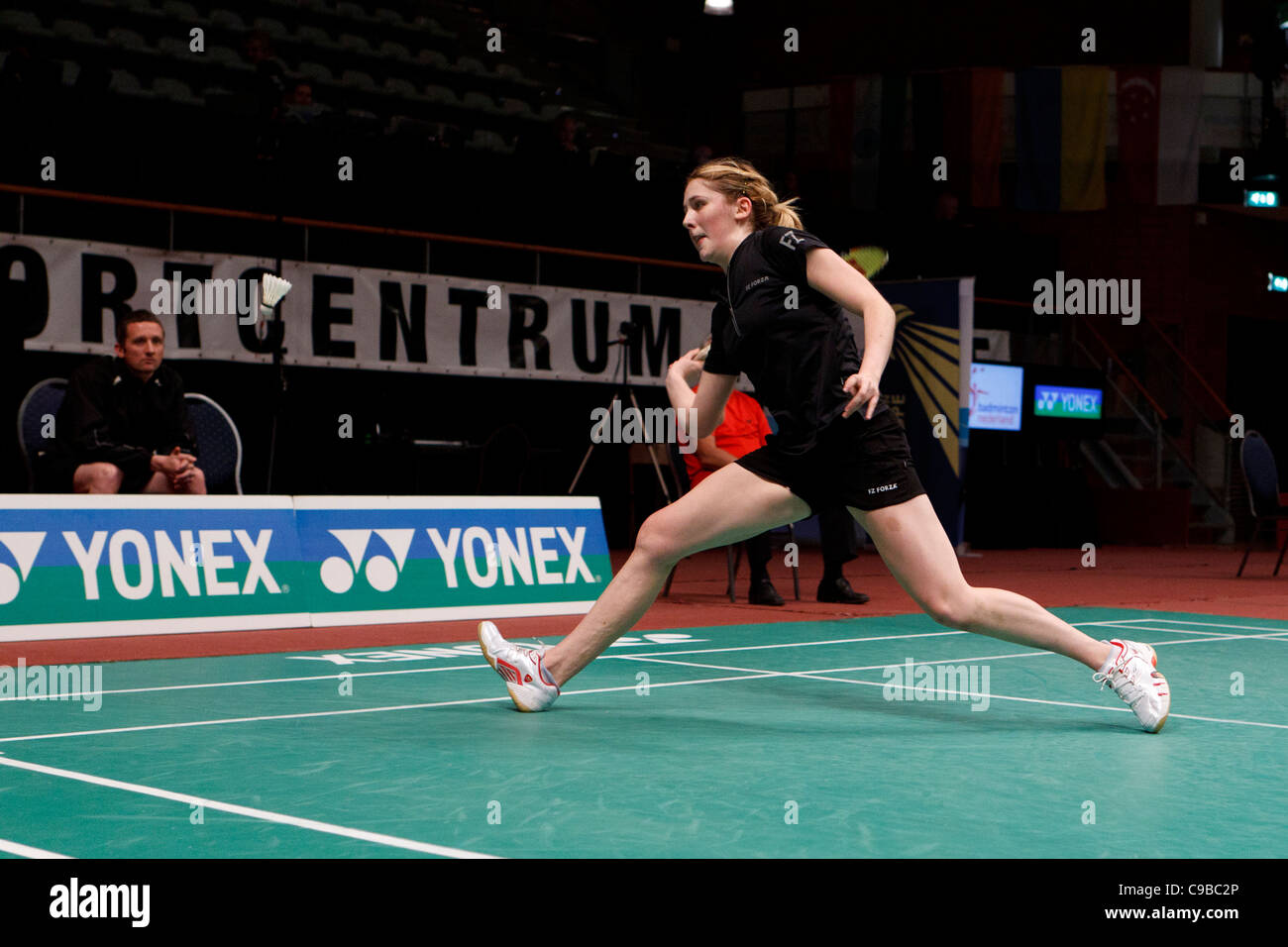 Badminton-Spieler Linda Sloan aus Schottland Stockfoto