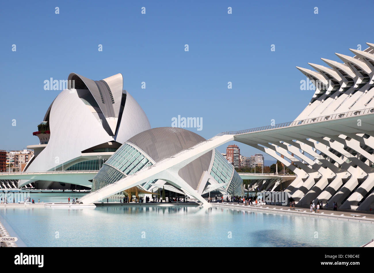 Stadt der Künste und Wissenschaften in Valencia, Spanien Stockfoto
