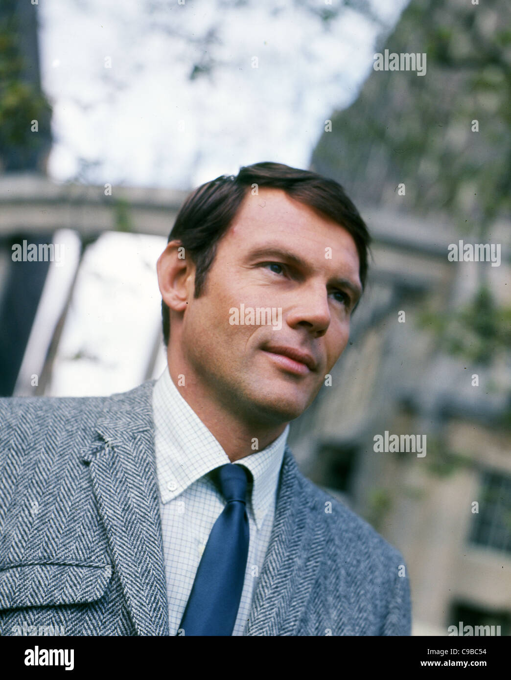 ADAM WEST uns Film- und TV-Schauspieler über 1967 während des Spiels Batman in der TV-Serie Stockfoto