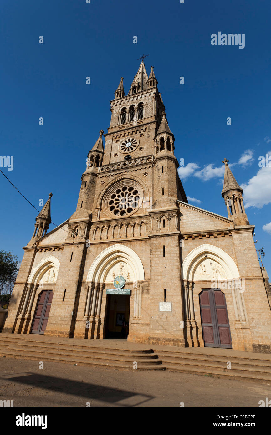 Fassade, Kathedrale von Antsirabe, Madagaskar Stockfoto