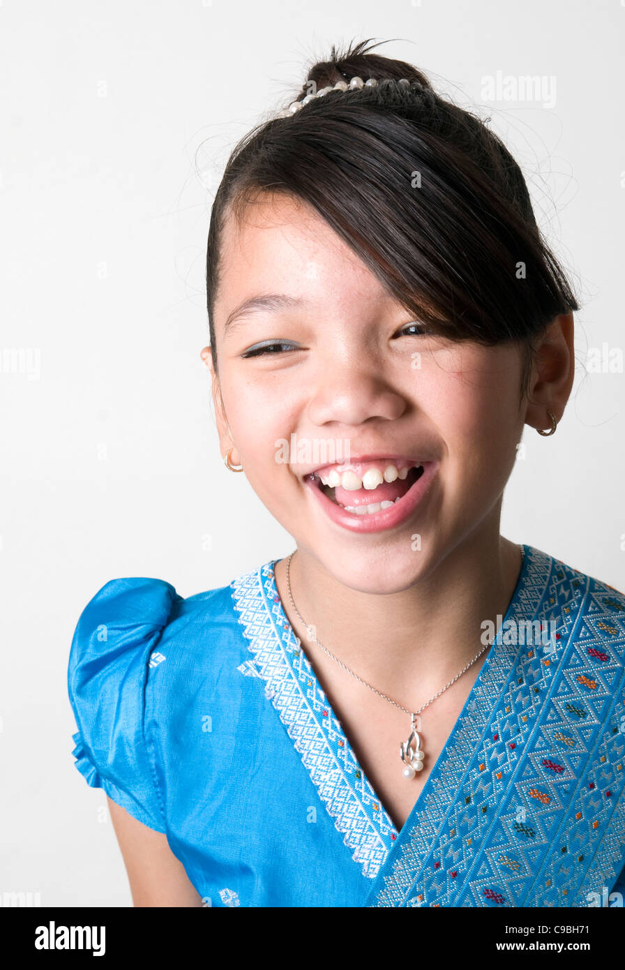 Asiatische Mädchen Lachen Stockfoto