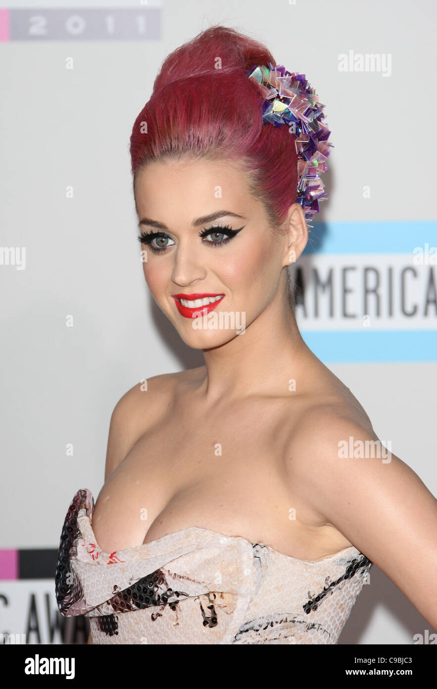 KATY PERRY 2011 AMERICAN MUSIC AWARDS DOWNTOWN LOS ANGELES Kalifornien USA 20 November 2011 Stockfoto
