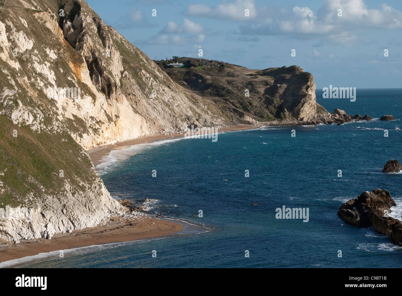 Jurassic Coast, Man o' War Cove, St. Oswald's Bay, West Lulworth, Dorset, England, Großbritannien Stockfoto