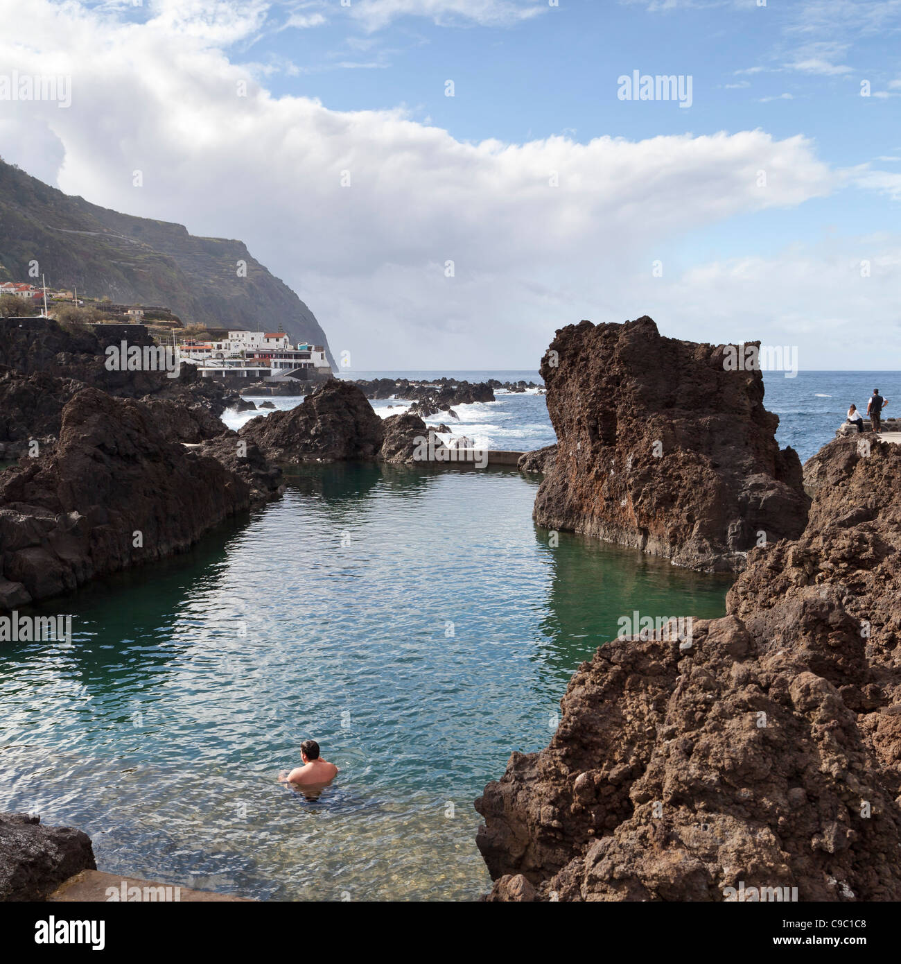 Piscinas Verwaltungsbehörde (natürliche Pools) in Porto Moniz, Madeira, Portugal, Europa Stockfoto