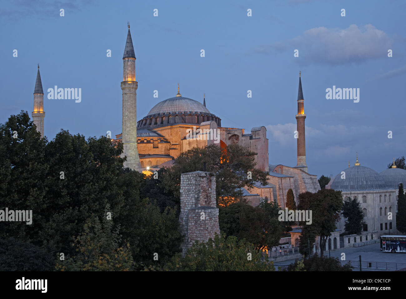 Hagia Sophia, Ayasofya, Dämmerung, Istanbul, Türkei, Europa, Stockfoto