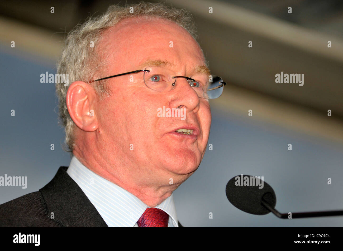 Northern Ireland stellvertretender erster Minister und Sinn Féin Führer Martin McGuinness. Stockfoto