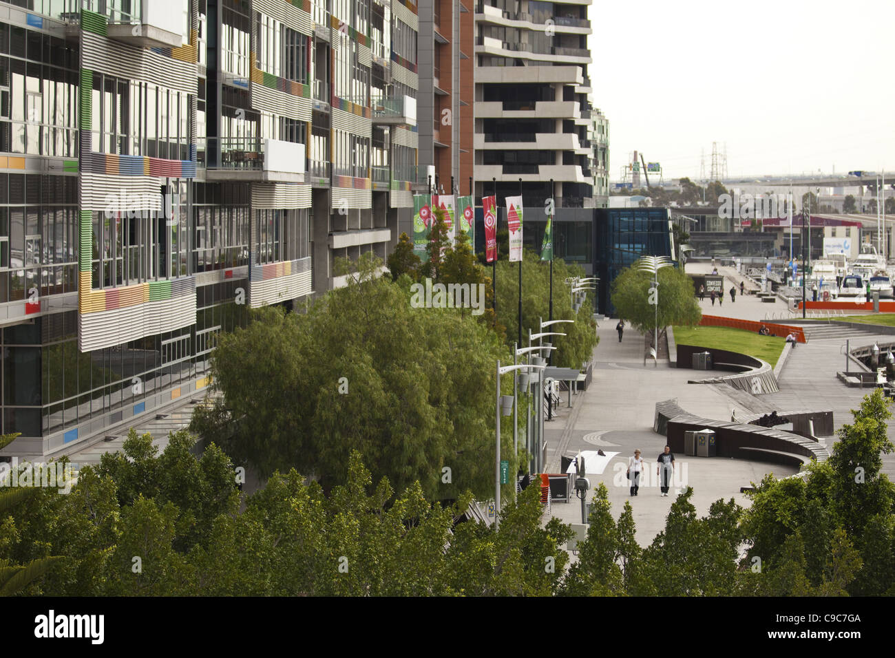 Die Docklands Hafen Entwicklung, Dorf Docklands Melbourne Australien, au Stockfoto