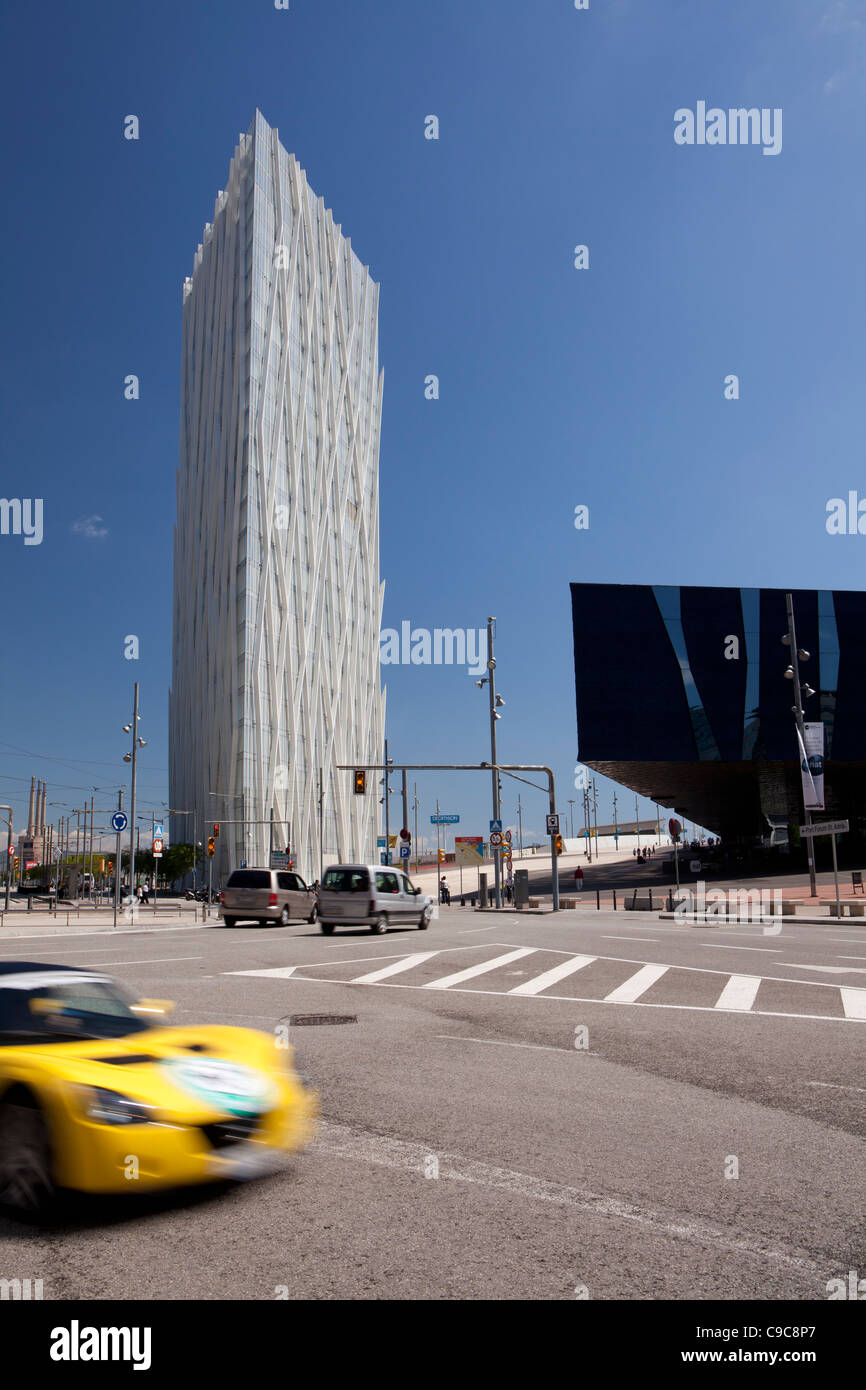 Museum der Naturwissenschaften von Barcelona in Fòrum Gebäude und Gebäude, Telefonica, Barcelona, Spanien Stockfoto