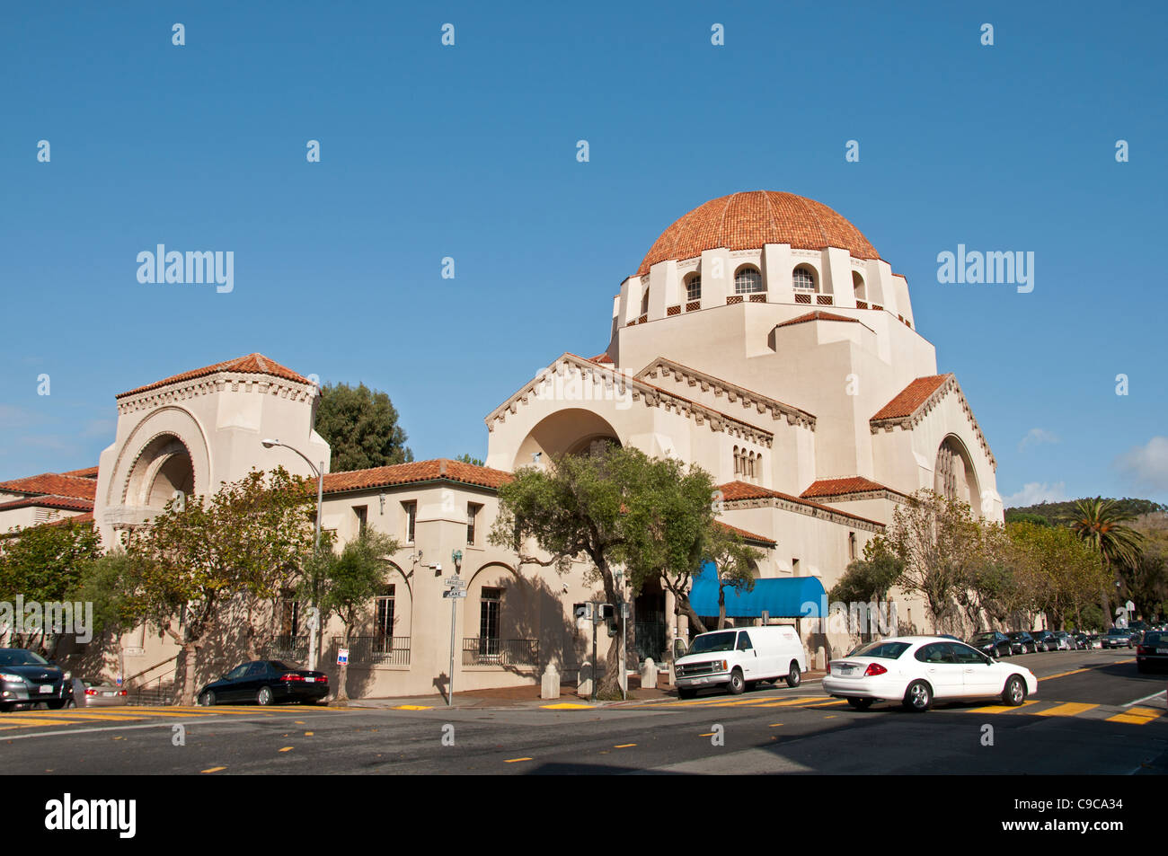 Die Gemeinde Emanu-El aus San Francisco, Kalifornien, ist eine der beiden ältesten jüdischen Gemeinden in Kalifornien. Stockfoto