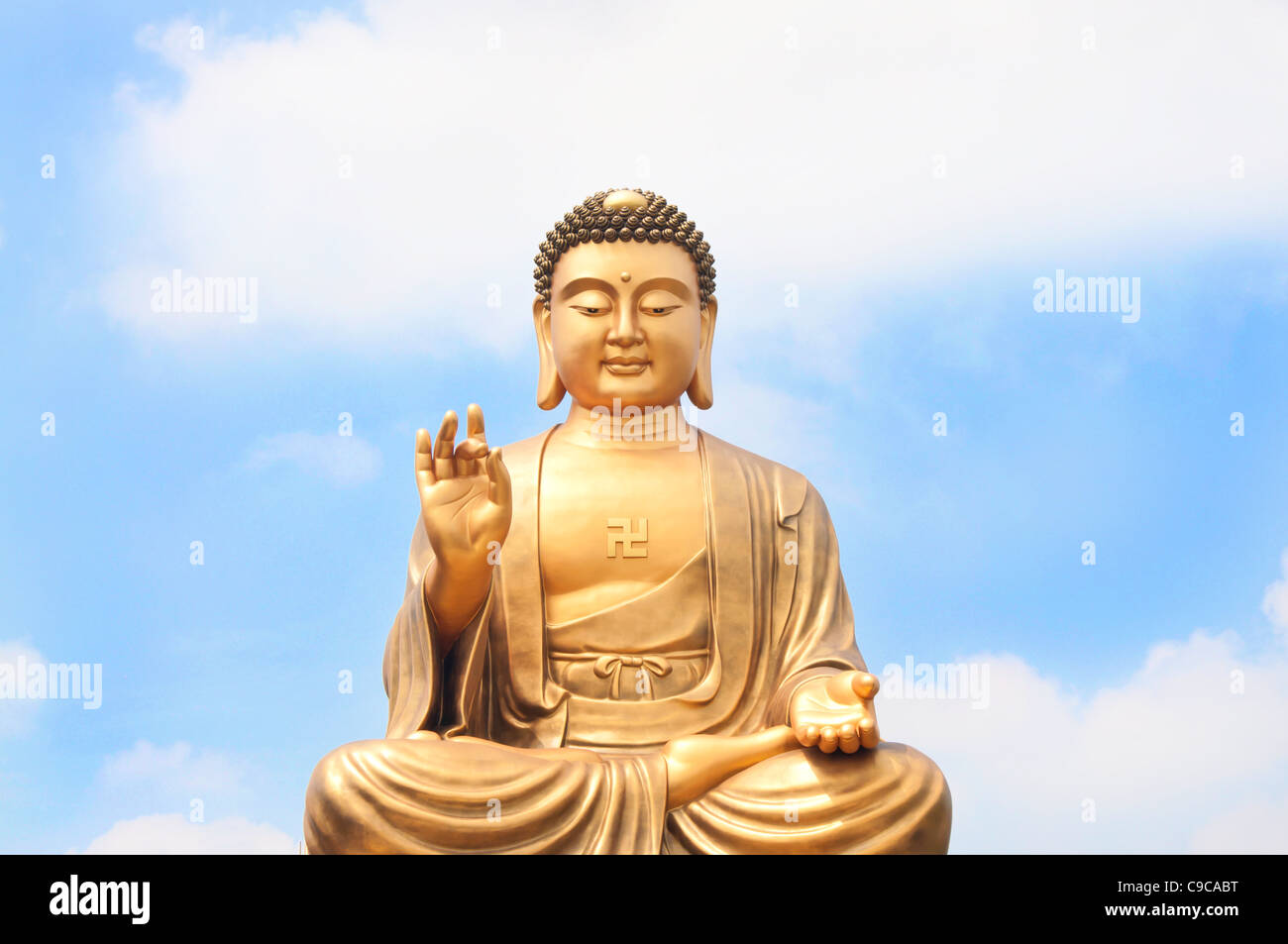Art des Buddha und des Himmels Stockfoto