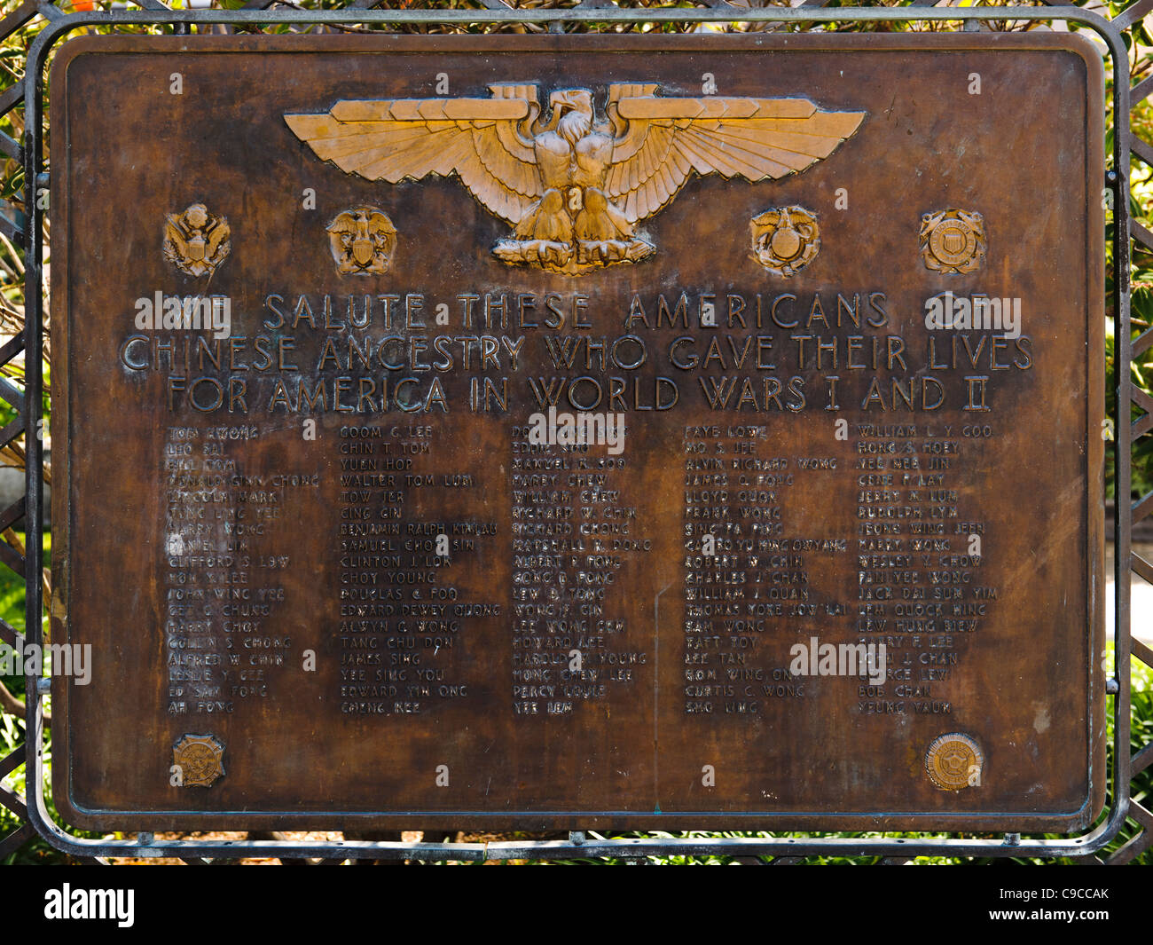 Weltkrieg II Memorial San Francisco Stockfoto